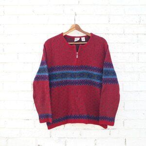 Vintage Field Gear Wool Sweater Fair Isle